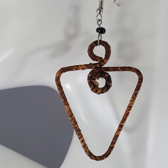 Hand Crafted Jewelry - Kenyan Handmade Banana Fiber Earrings